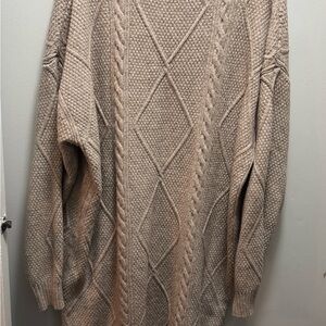 Cozy Cable Knit Sweater Dress